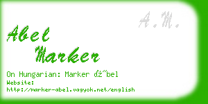 abel marker business card